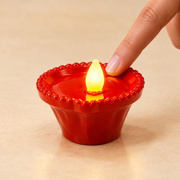 Red LED diya simple setup