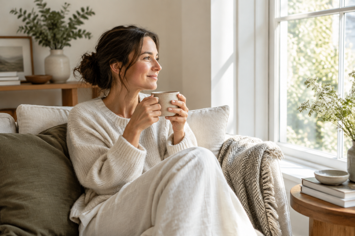 Relaxed moment at home